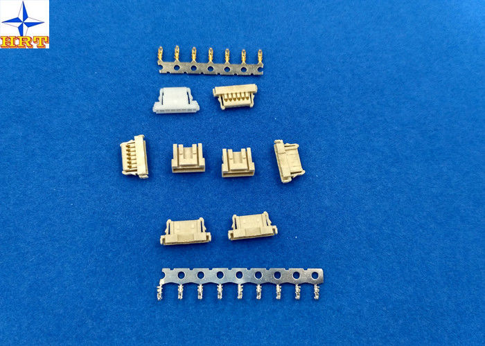 Yellow PCB Connectors Wire To Board , 6 Pin Connector Single Row Housing