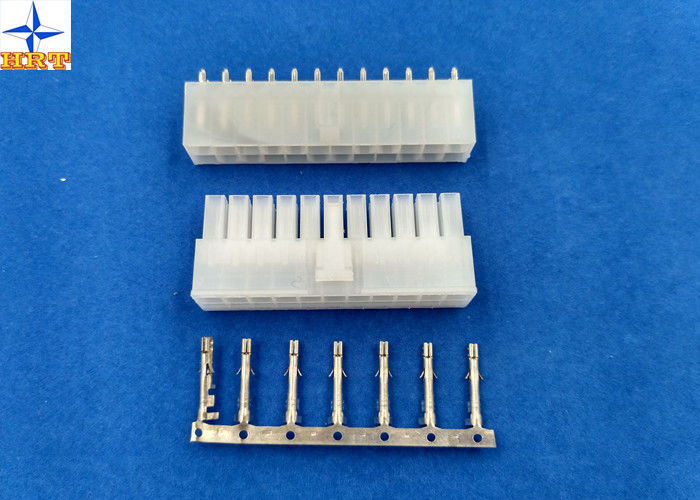 Double Row Wafer Connector PCB Borad In Connector 9A AC / DC With PA66 Material Housing